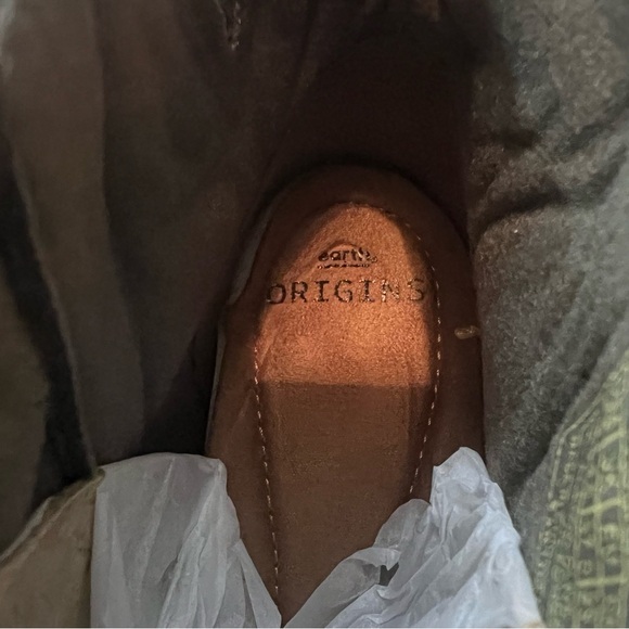 EARTH ORIGINS “Phoenix” Suede Leather Bootie in Dark Olive BNIB - Picture 14 of 16